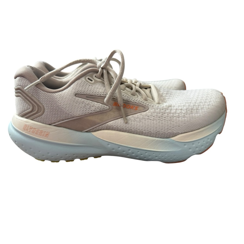 Brooks Glycerine 21 Women's Athletic Shoes - Cream‎ and Light Gray - Size 10.5